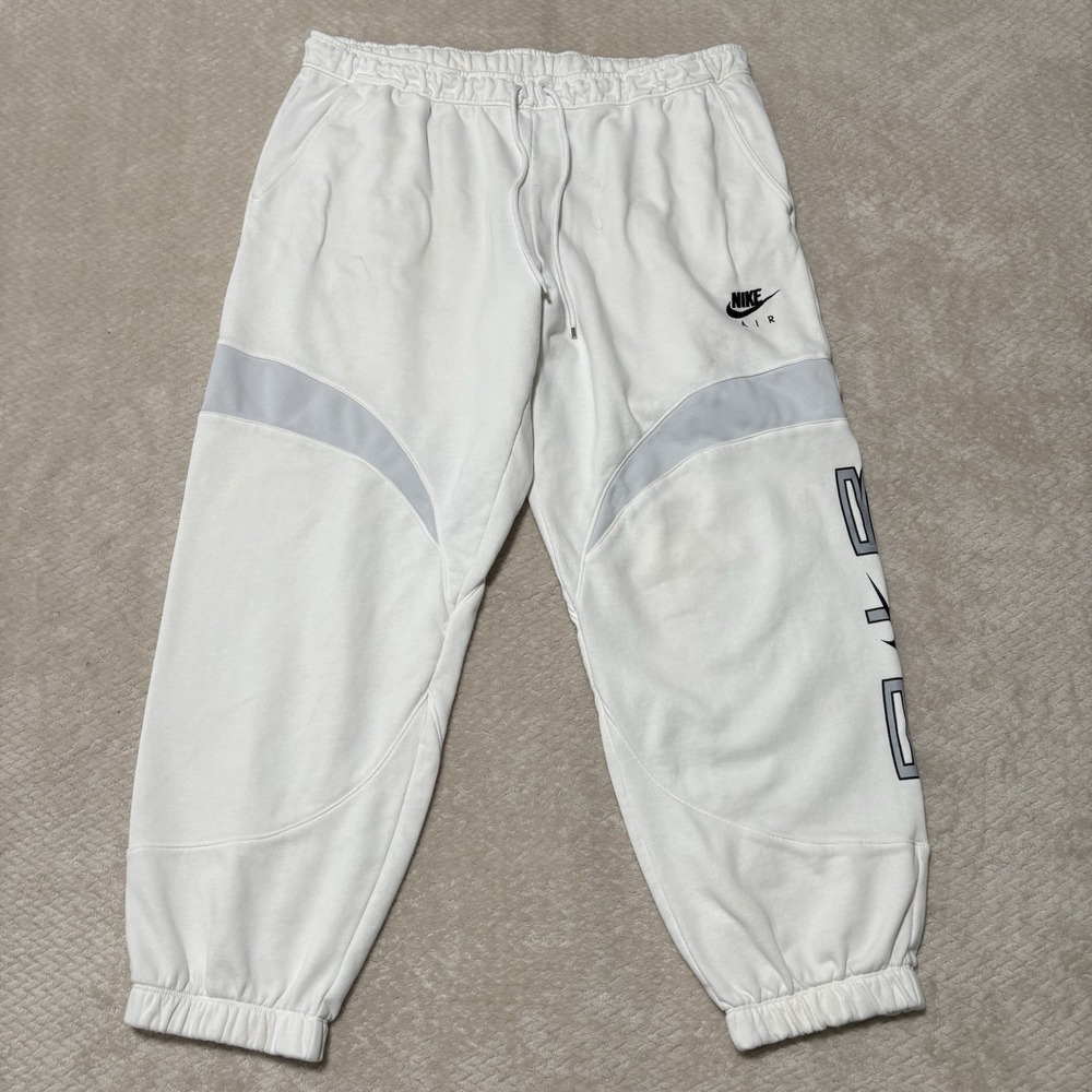 Nike White & Light Gray Sweatpants Joggers